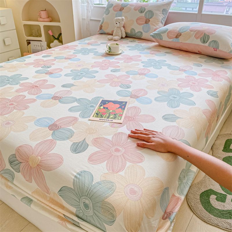 Floral Bedding Set for Tranquil Garden-Themed Bedrooms – Pink