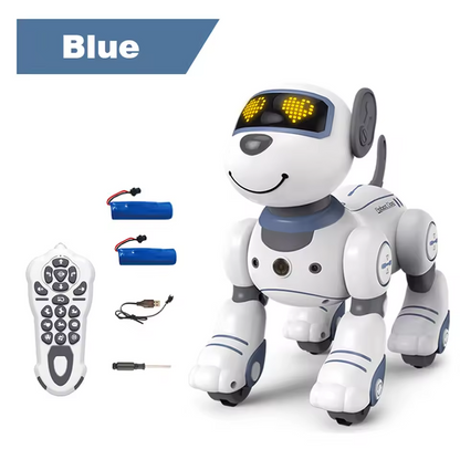 Interactive Remote Control Robot Dog with Music, Lights and Tricks – blue 2B