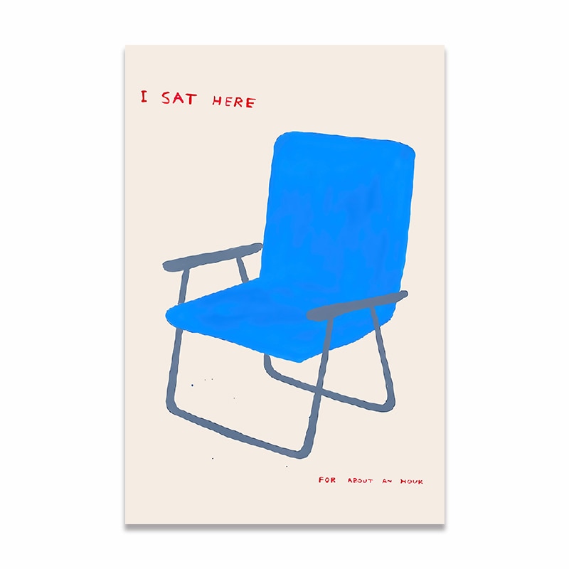 Canvas Print of Blue Chair with Lemons – Chair