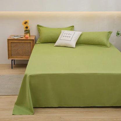 Comfortable Solid Fitted Bed Sheets for Daily Use – Light green
