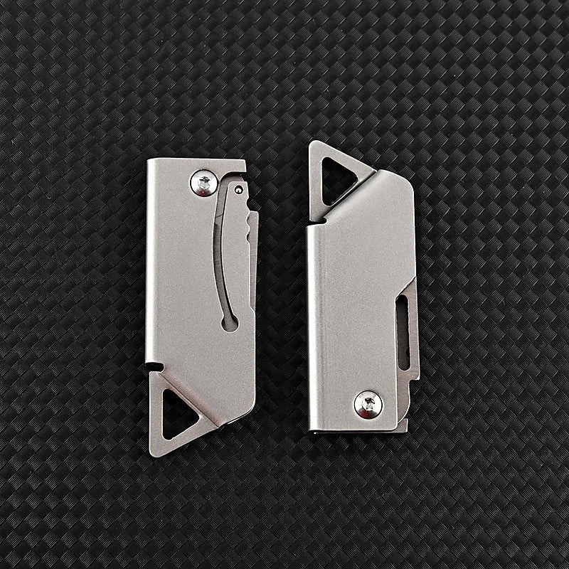 Compact Stainless Steel Folding Knife – Portable EDC for Camping and Survival – Silver