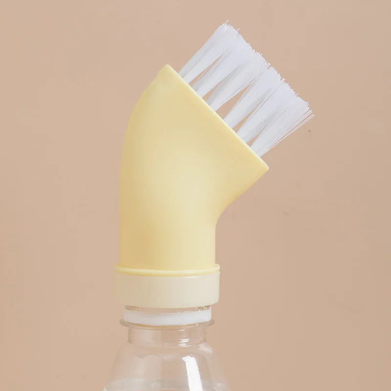 Versatile 2-in-1 Bottle Cleaning Brush for All Shapes – Yellow