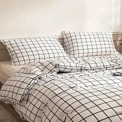 Checkered Pattern Bedding Set – Comfortable and Breathable – Check pattern