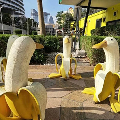BananaDuck Decorative Figure – Fun Resin Accent for Indoor or Outdoor Use