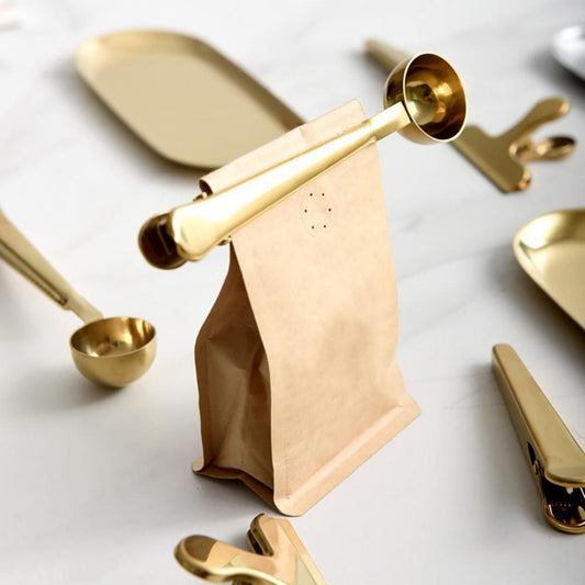 2-in-1 Coffee Measuring Spoon – Gold