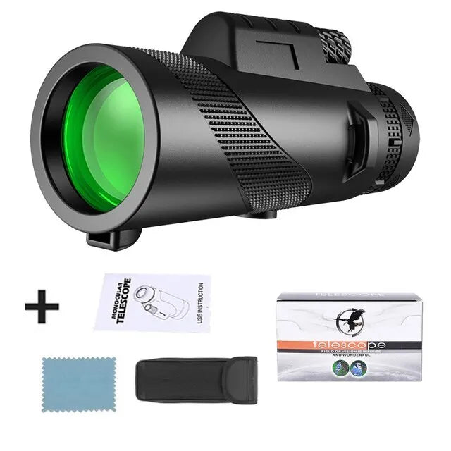 80x100 High Definition Zoom Monocular Telescope: Portable Binoculars for Hunting, Camping, and Outdoor Adventures – DDHS-80x100