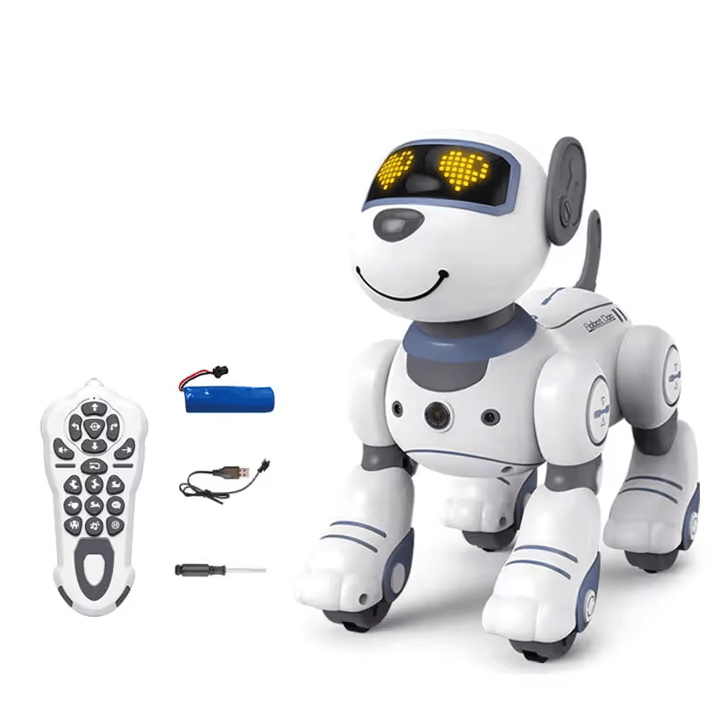 Interactive Remote Control Robot Dog with Music, Lights and Tricks – blue 1B