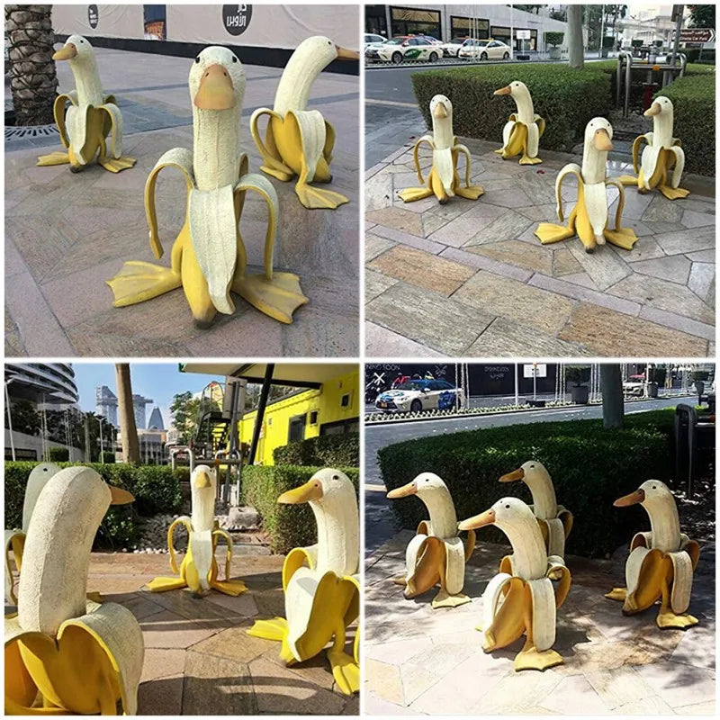 BananaDuck Decorative Figure – Fun Resin Accent for Indoor or Outdoor Use