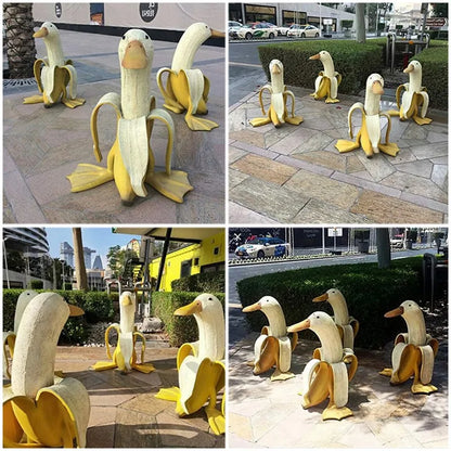 BananaDuck Decorative Figure – Fun Resin Accent for Indoor or Outdoor Use