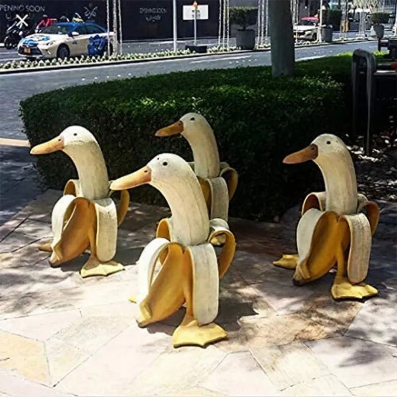 BananaDuck Decorative Figure – Fun Resin Accent for Indoor or Outdoor Use