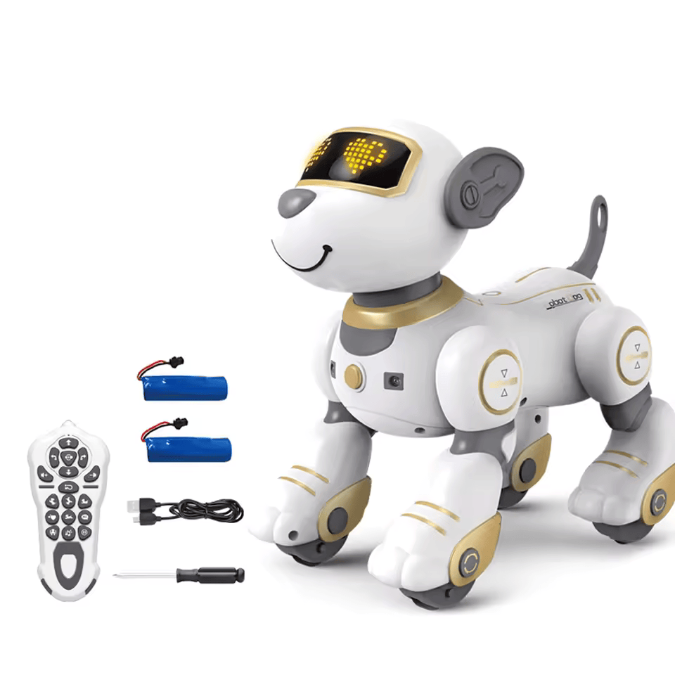 Interactive Remote Control Robot Dog with Music, Lights and Tricks – yellow 2B