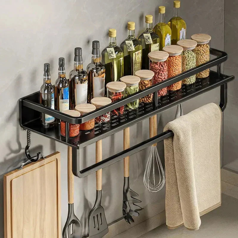 Stylish Wall-Mounted Shelf for Kitchen Storage Solutions