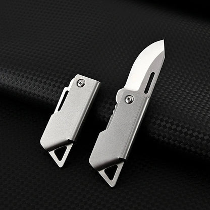 Compact Stainless Steel Folding Knife – Portable EDC for Camping and Survival – Silver