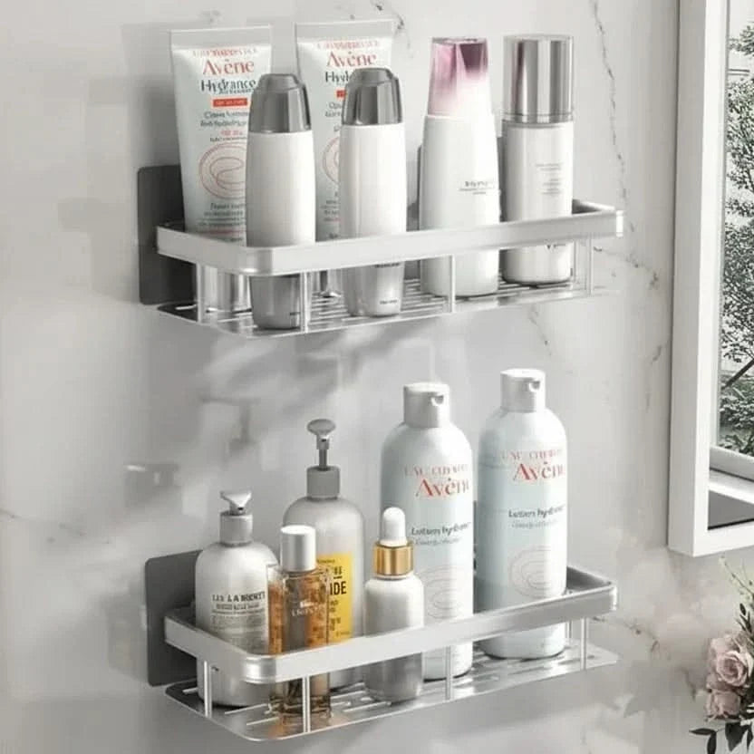 Drill-Free Bathroom Shelf for Stylish and Organized Spaces