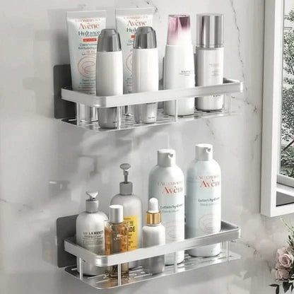 Drill-Free Bathroom Shelf for Stylish and Organized Spaces