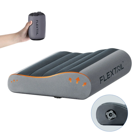 Travel Pillow with Adjustable Height – Gray