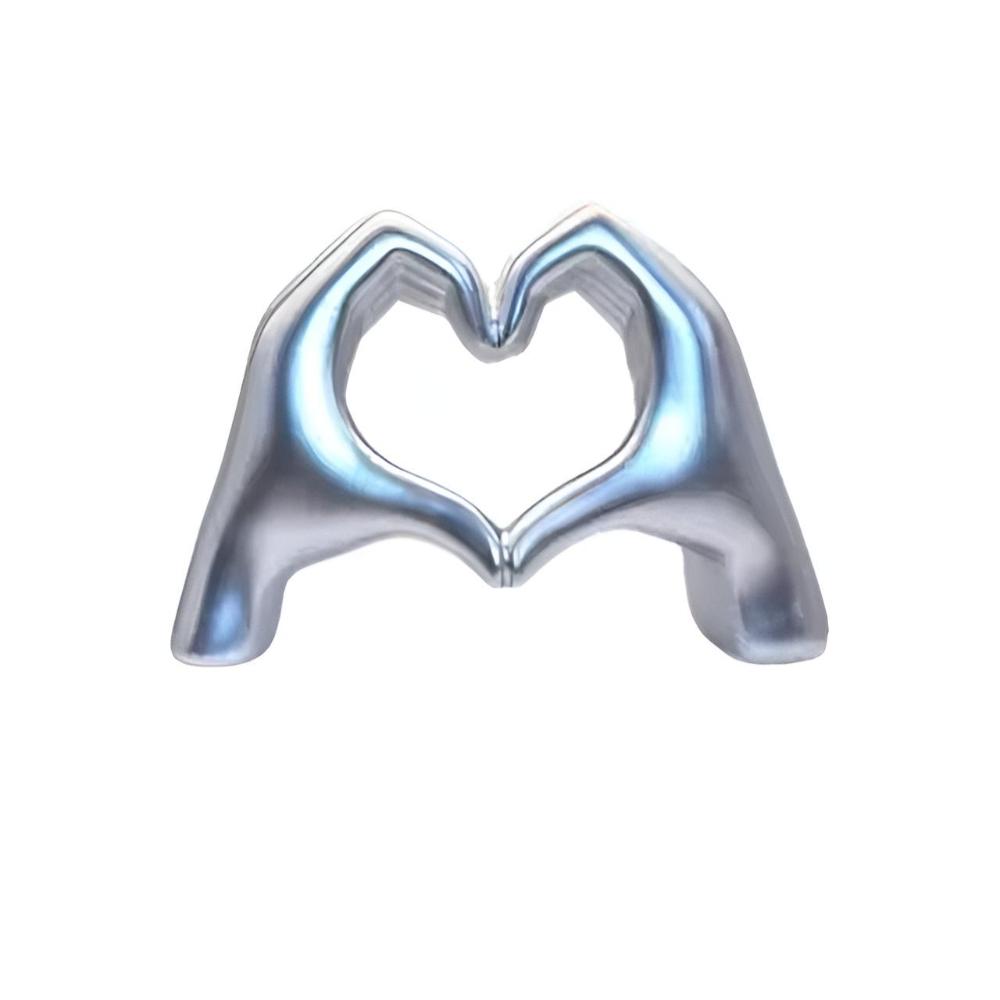 Charming Heartfelt Gesture Wall Art – Silver
