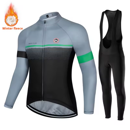 Lightweight Winter Cycling Outfit for Warmth and Comfort – Black-Combo2