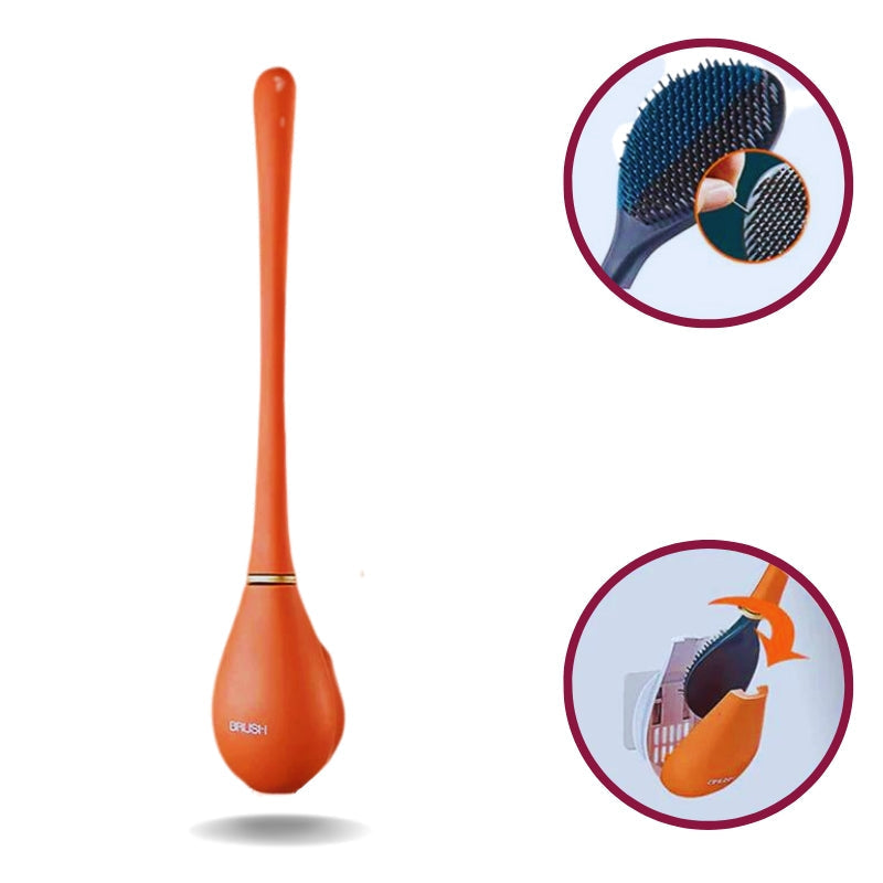 Flexible Toilet Brush – Effective Cleaning Tool – Orange