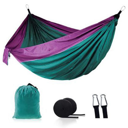 Lightweight Nylon Hammock for Outdoor Camping – Blue