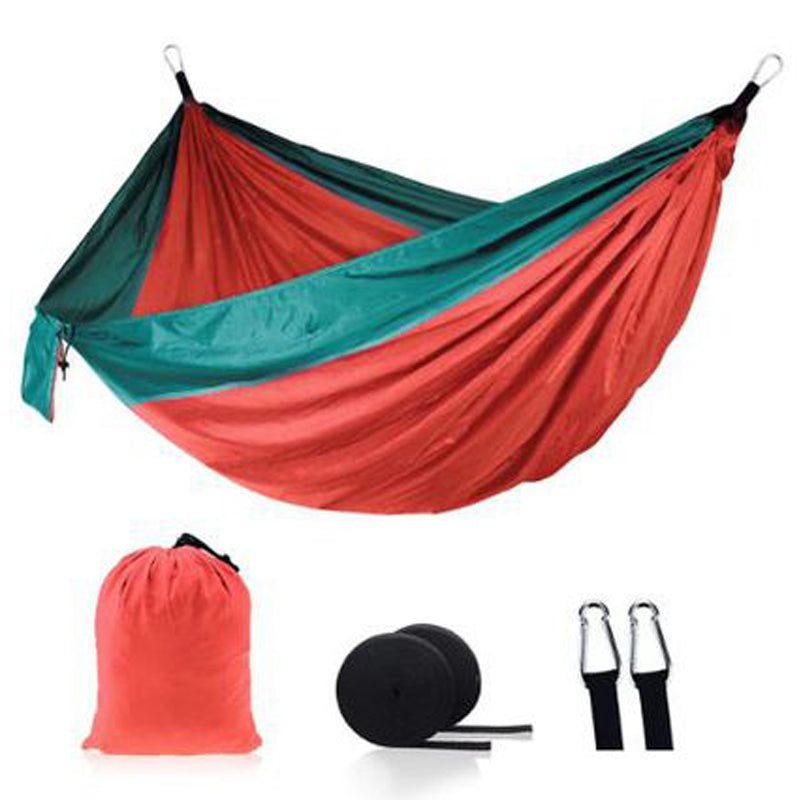 Lightweight Nylon Hammock for Outdoor Camping – Red