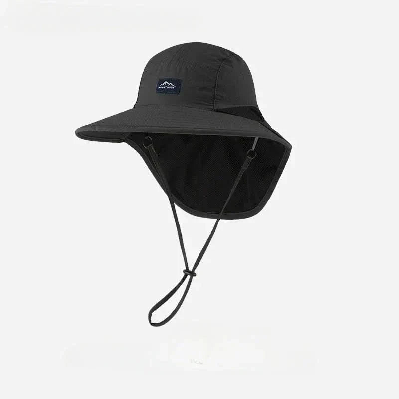 Quick-Dry Outdoor Hat for Camping and Fishing Activities – Black
