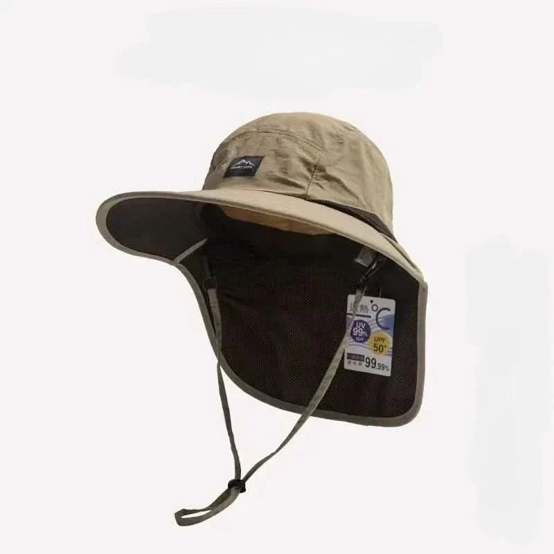 Quick-Dry Outdoor Hat for Camping and Fishing Activities – Khaki