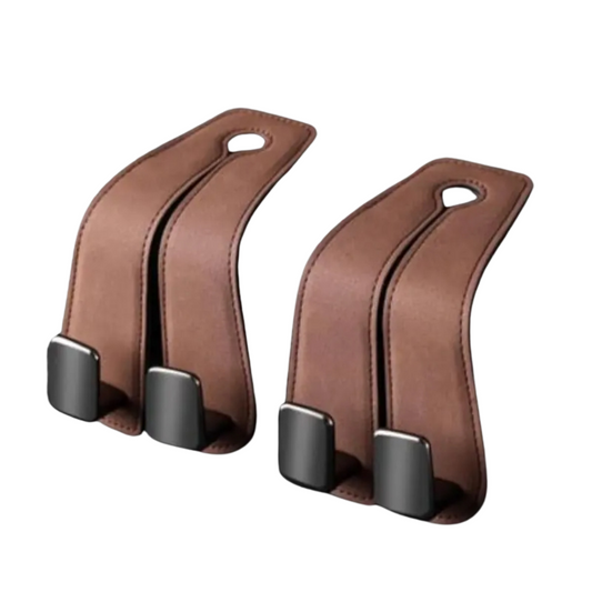 2-in-1 Car Seat Purse Hook - Enhanced Design – Brown