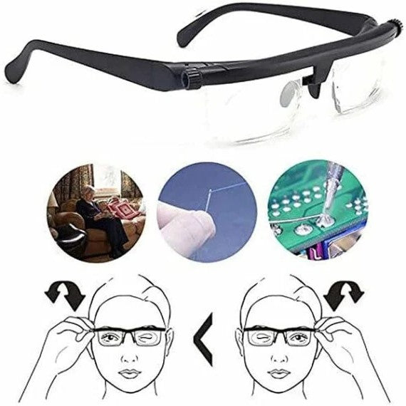Versatile Adjustable Vision Glasses for All Distances