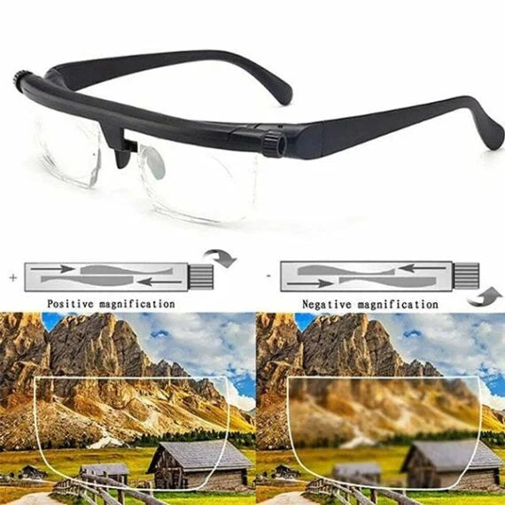 Versatile Adjustable Vision Glasses for All Distances