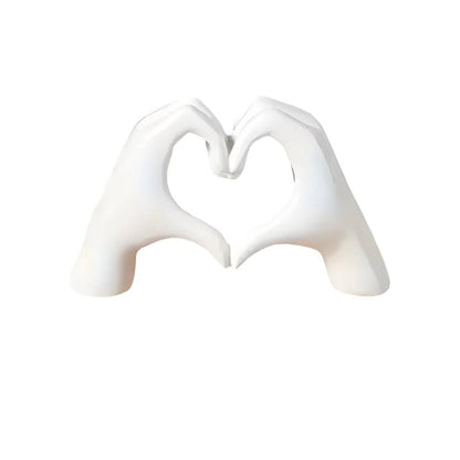 Charming Heartfelt Gesture Wall Art – White