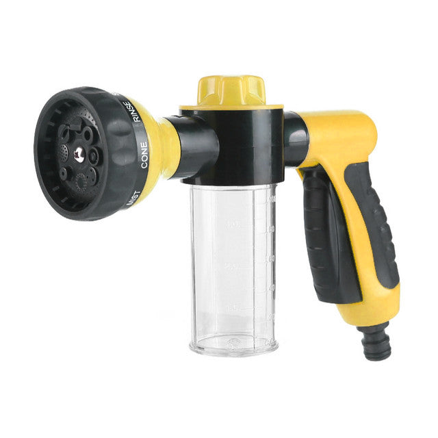 Ultimate Pet Bathing Spray Gun with Soap Dispenser – Sun Yellow (including connection to garden hose)