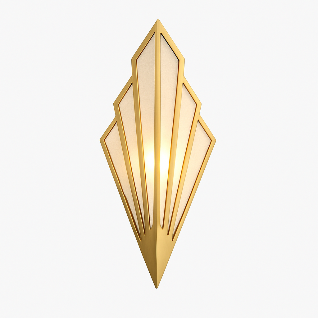 Wall-Mounted LED Design Sconce in Colored Metal – Gold