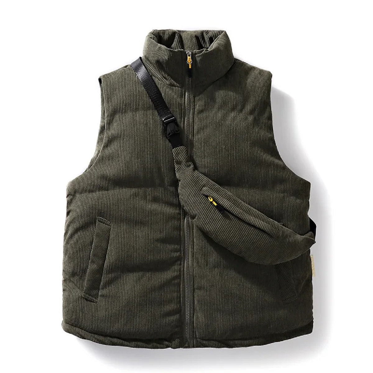 Men's Casual Sleeveless Vest Jacket - Versatile Warm Waistcoat – Army Green