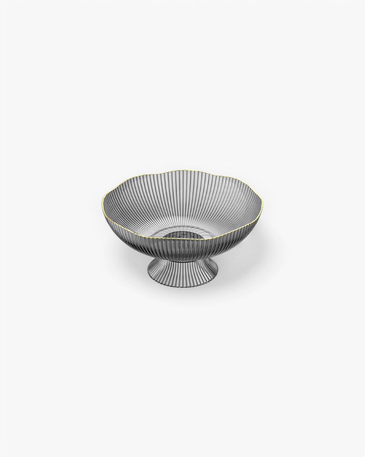 Stylish Fruit Bowl with Gold Detailing – Chic Design – Gray