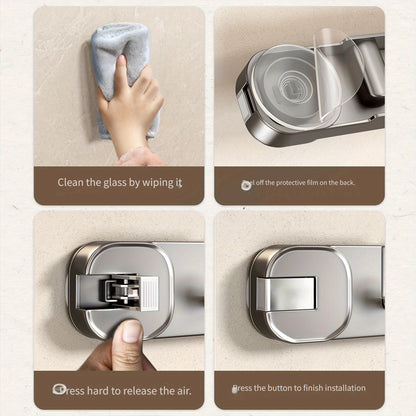 Wall Hook Panel No Drilling – Hidden 5-Hook Organizer Shelf