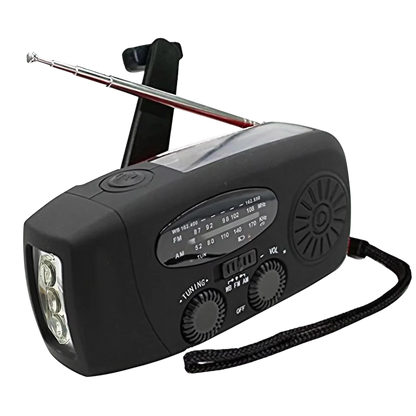 Portable Emergency Radio for Disaster Preparedness – Black