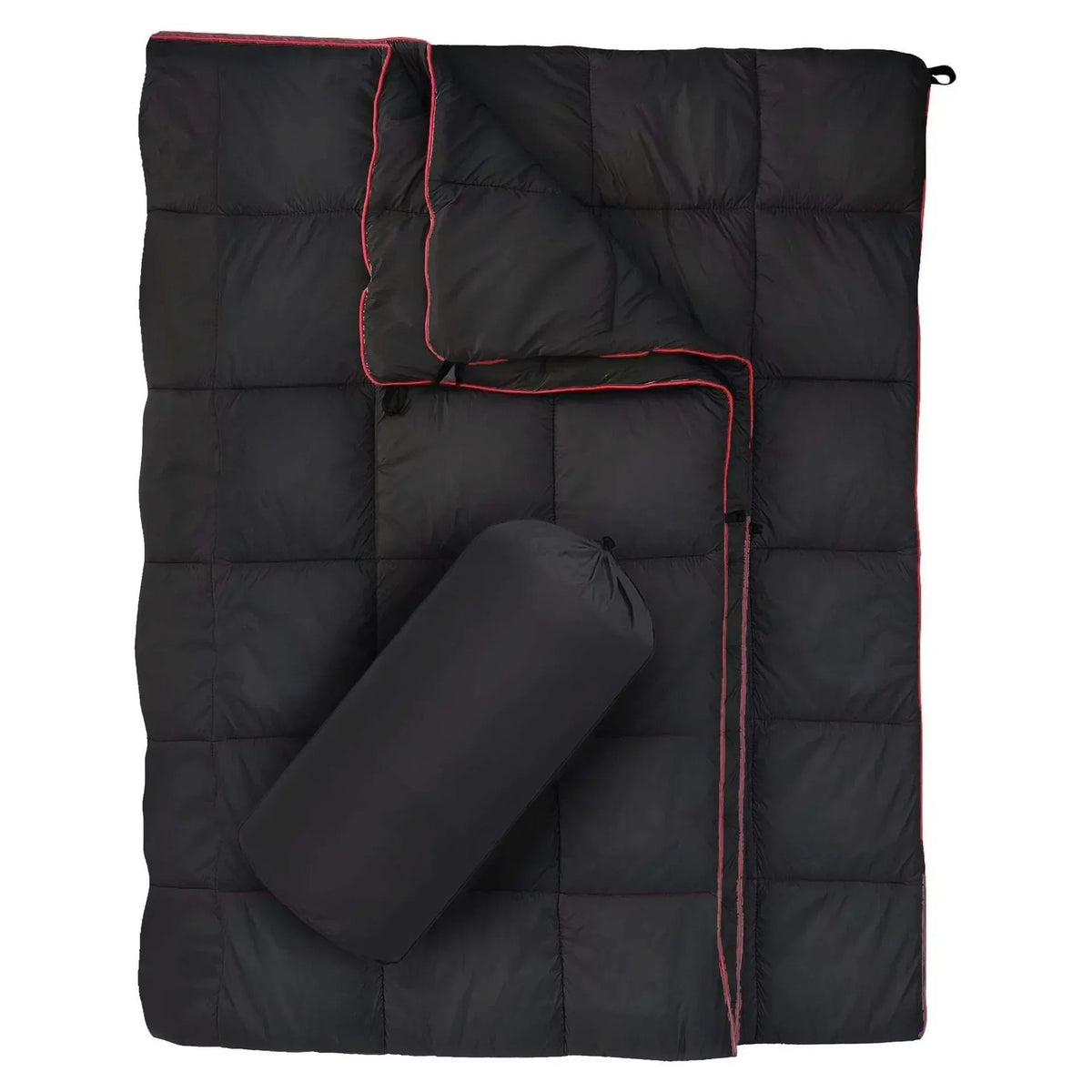Thermal Blanket and Sleep Pad for Camping in Cold Weather – Black With Storage Bag