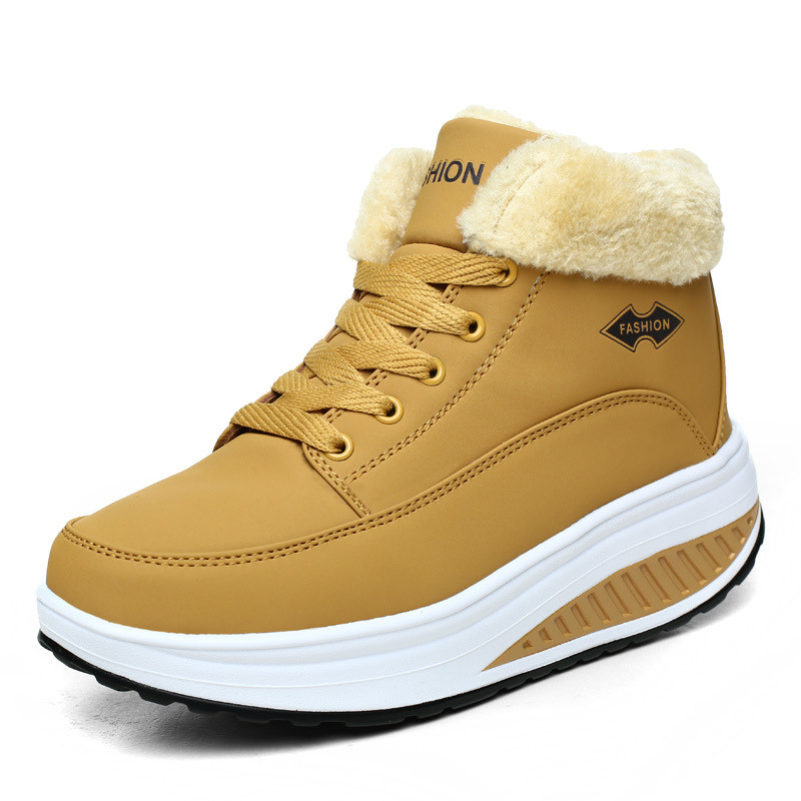 Waterproof Snow Boots with Heating Feature – Yellow