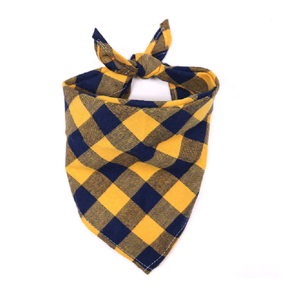 Plaid Dog Bandana in Red and Black for Pets – Yellow & blue