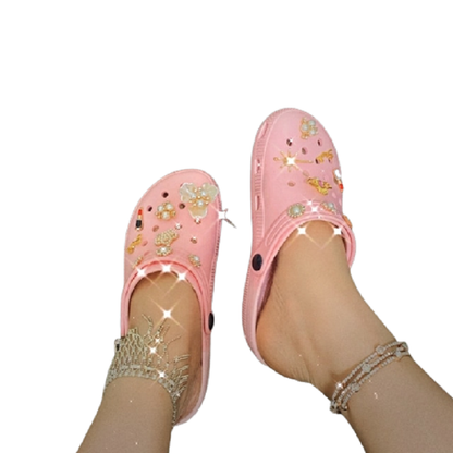 Platform Garden and Beach Sandals for Women - Clog Style Slippers – Pink
