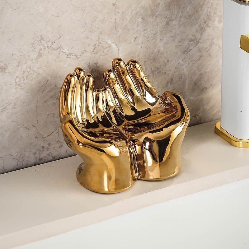 Chic Ceramic Soap Holder – Functional and Aesthetic Design – Gold