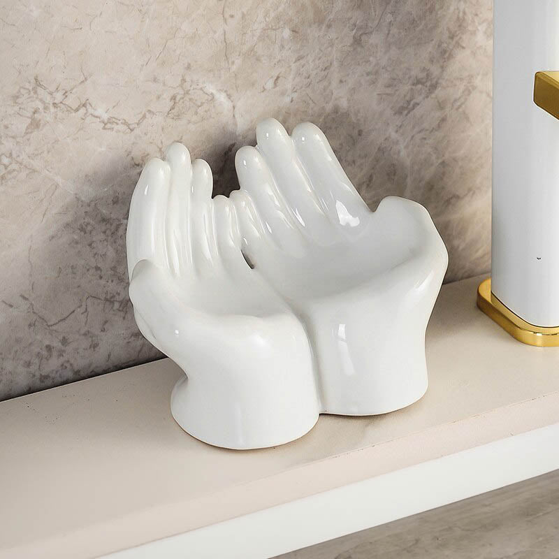 Chic Ceramic Soap Holder – Functional and Aesthetic Design – White