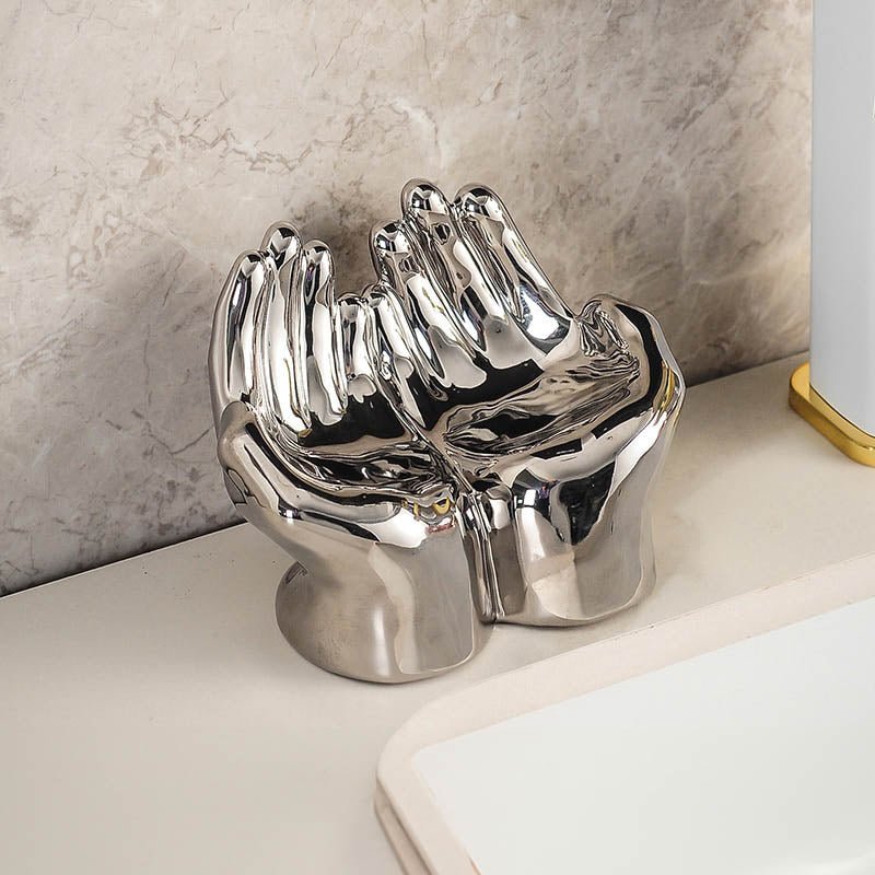 Chic Ceramic Soap Holder – Functional and Aesthetic Design – Silver