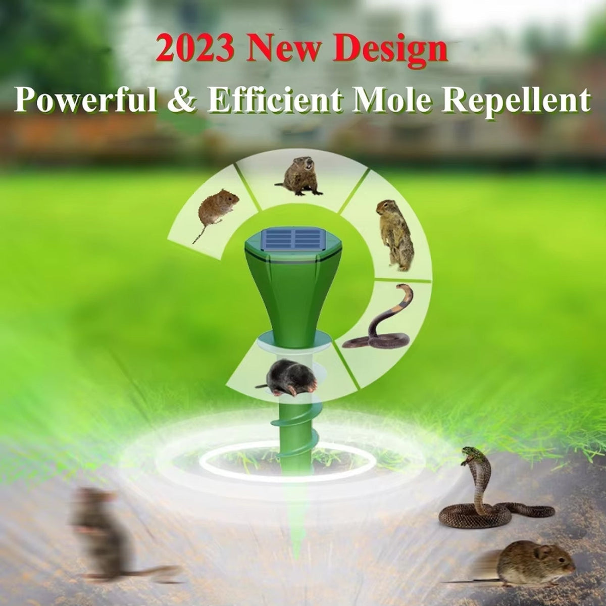 Solar Garden Pest Repeller Powered by Sunlight