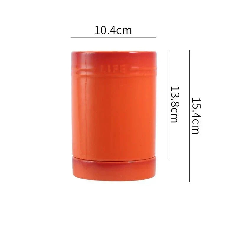 Colorful Ceramic Kitchen Utensil Holder and Organizer – Orange