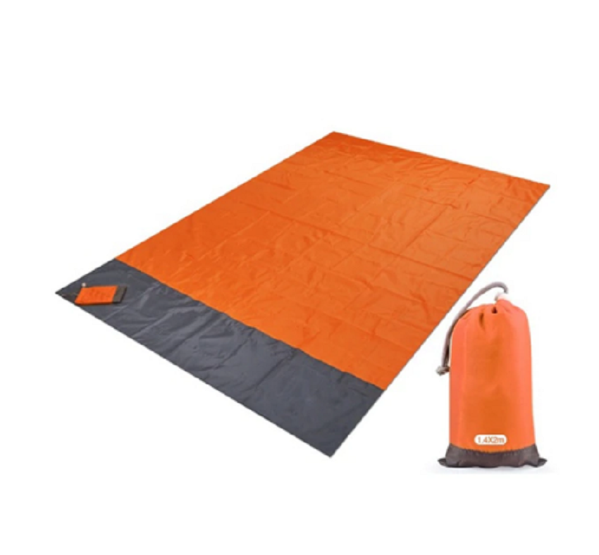 Sand-Resistant Beach Blanket - Ideal for Picnics and Parks – Orange
