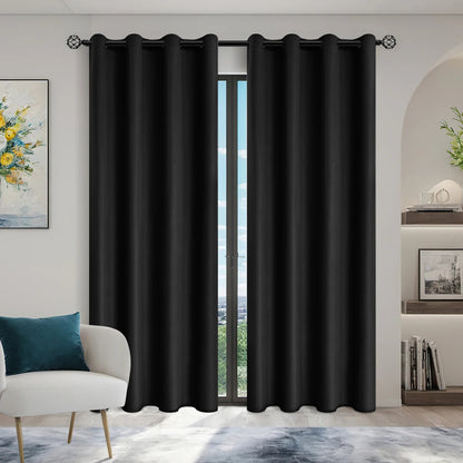 Dark Color Curtain – Black