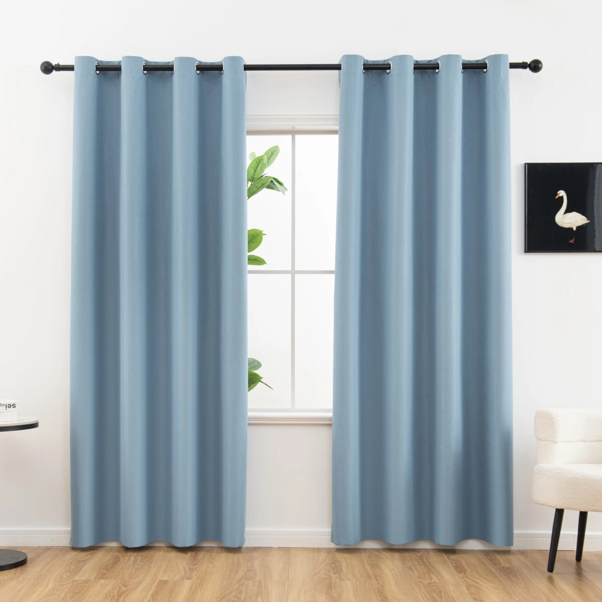 Dark Color Curtain – Sky Blue