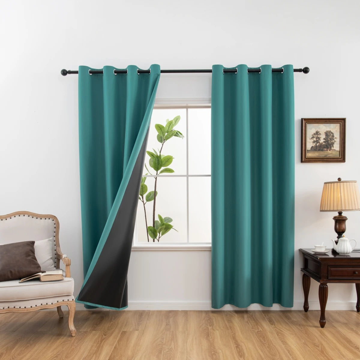 Dark Color Curtain – Green